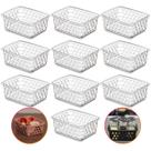 Kit 10 Cestos Multiuso Pequeno Branco 12x6x16cm PP Kit 10 Cestos Multiuso Pequeno Branco 12x6x16cm PP