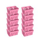 Kit 10 Cestos Organizador Gaveta Mini Colorido Com Divisória Removível Cestinho Decorativo Empilhável Escritório Armário Quarto Kit 10 Cestos Organizador Gaveta Mini Colorido Com Divisória Removível Cestinho Decorativo Empilhável Escritório Armário Quarto