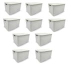 Kit 10 Cestos Organizador Rattan 20 Litros Branco Arqplast Kit 10 Cestos Organizador Rattan 20 Litros Branco Arqplast