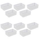 Kit 10 Cestos Organizadores Multiuso P 19X13,8X6,5 Cm
