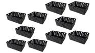 Kit 10 cestos organizadores premium preto