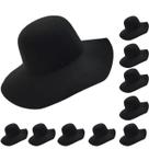 Kit 10 Chapéus Cata Ovo Natanzinho Feltro Batateiro Pedreiro Panla de Burro Country Tradicional Preto