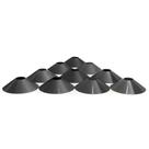 Kit 10 Chapéus Chinês Preto Mini Cone Funcional