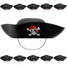 Kit 10 Chapéus do Alma Negra de Pirata com Elástico para Fantasia de Pirata Kit 10 Chapéus do Alma Negra de Pirata com Elástico para Fantasia de Pirata