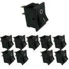 Kit 10 chave gangorra retang. lk1-101 on-off pt 2p 6a lukma