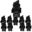 Kit 10 chave xb2 ed31 plastico 3 posicoes fixa 01 na stark