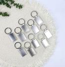 Kit 10 Chaveiros Em Inox