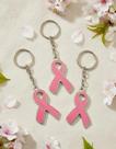 Kit 10 Chaveiros Para Conscientização Outubro Rosa Em Metal