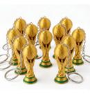 Kit 10 Chaveiros Taça Copa Do Mundo - Brinde Festa Futebol Presente Troféu Lembrança Dourada Miniatu