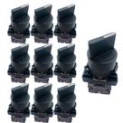 Kit 10 chaves xb2-ed33 plastico 3 posicoes fixa 2na