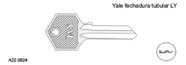 Kit 10 Chaves Yale JAS 710.2 Latão para Chaveiro