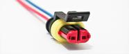 Kit 10 CHICOTE 2 VIAS LANTERNA LATERAL LED CARRETAS