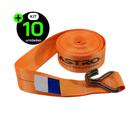 Kit 10 Cinta Carga Amarração 1,5 TON 50mm Gancho J Laranja Kit 10 Cinta Carga Amarração 1,5 TON 50mm Gancho J Laranja