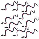 Kit 10 Cobras Brinquedo Realísta Serpente Borracha Pegadinha