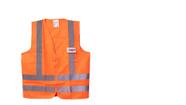 Kit 10 Colete Sinalização Refletivo Laranja 1 Bolso M Imbat