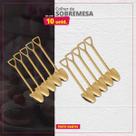Kit 10 Colheres de Sobremesa Inox Pá Redonda