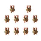 Kit 10 conector bimetalico split bolt paraf fendido 25mm mci