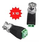 Kit 10 Conector Bnc Macho Borne Ideal P/ Camera De Cftv