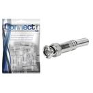 Kit 10 Conector Bnc Macho Com Mola P/ soldar P/ Cftv Câmera