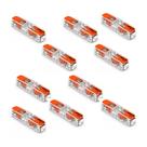 Kit 10 Conector Emenda 4mm C/2 PCS Wago 6691172 Conexao Autom
