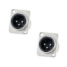 Kit 10 conector plug santo angelo xlr macho painel 3p sa2x