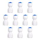 Kit 10 Conector Reto Engate Rápido 1/4" x Rosca Fêmea 1/2" para Filtro de Água Alta Resistência
