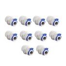 Kit 10 Conector Reto Mangueira 1/4 Rosca 1/4 Engate Rápido