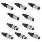 Kit 10 conector santo angelo xlr macho linha sa2x