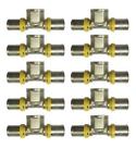 Kit 10 Conector Te Pex Multicamadas Gás 16 X 1/2 (I) X 16Mm