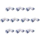 Kit 10 Conector União Cotovelo 90 Engate Rápido 3/8" x 1/2" para Água e Bebedouros Alta Resistência Kit 10 Conector União Cotovelo 90 Engate Rápido 3/8" x 1/2" para Água e Bebedouros Alta Resistência
