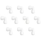 Kit 10 Conector União Cotovelo 90 Engate Rápido 3/8" x 3/8" para Água e Bebedouros Alta Resistência
