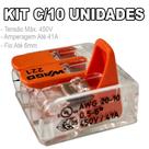 Kit 10 Conector Wago Emenda 3 Fios Mod. 221-613 Kit 10 Conector Wago Emenda 3 Fios Mod. 221-613