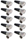 Kit 10 Conector Xlr Macho 90 Rc3mr Rean By Neutrik