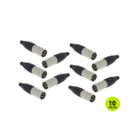 Kit 10 Conectores Cannon Macho Santo Angelo XLR SA2X preto Kit 10 Conectores Cannon Macho Santo Angelo XLR SA2X preto