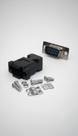 Kit 10 Conectores DB9 Macho Serial c/ Capas Preta