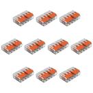 Kit 10 Conectores de Emenda Com Alavanca 221-415 5 Condutores 0,2mm² à 4,0mm² Wago