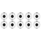 Kit 10 conectores mxt speakon 4 vias femea moldura metal pro