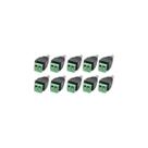 Kit 10 Conectores Plug P4 Macho Borne para Alimentação CFTV