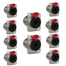 Kit 10 Conectores Plug Wireconex P10 WC 195 Fêmea 3 Polos