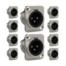 Kit 10 Conectores Plug Wireconex XLR WC1033 Macho 3 Polos