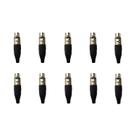 Kit 10 Conectores XLR Fêmea Linha PLG SA2X - SANTO ANGELO