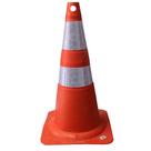 Kit 10 Cones Flexíveis Laranja e Branco de 50cm - Refletivo Borracha