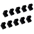 Kit 10 Conexão Curva Cotovelo Externo Preto Canaleta 20x10mm