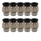 Kit 10 Conexão Pneumática Engate Rápido 1/8NPTx6mm -Cód.8330
