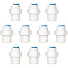 KIT 10 Conexão Reta Engate Rápido 1/4" x Rosca Macho 3/8" para Mangueira Alta Resistência