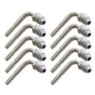 Kit 10 Conexões 90 Graus Oring Macho Giratória 8mm Alumínio