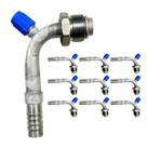Kit 10 Conexões 90 Oring Macho Gir 12mm Ventil R134 Alumínio Kit 10 Conexões 90 Oring Macho Gir 12mm Ventil R134 Alumínio