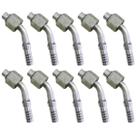 Kit 10 Conexões Ar Cond 45 Graus Oring Fêmea 12mm Alumínio