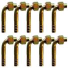 Kit 10 Conexões Ar Cond 90 Graus Oring Fêmea 10mm Aço