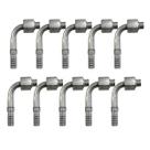 Kit 10 Conexões Ar Cond 90 Graus Oring Fêmea 12mm Alumínio